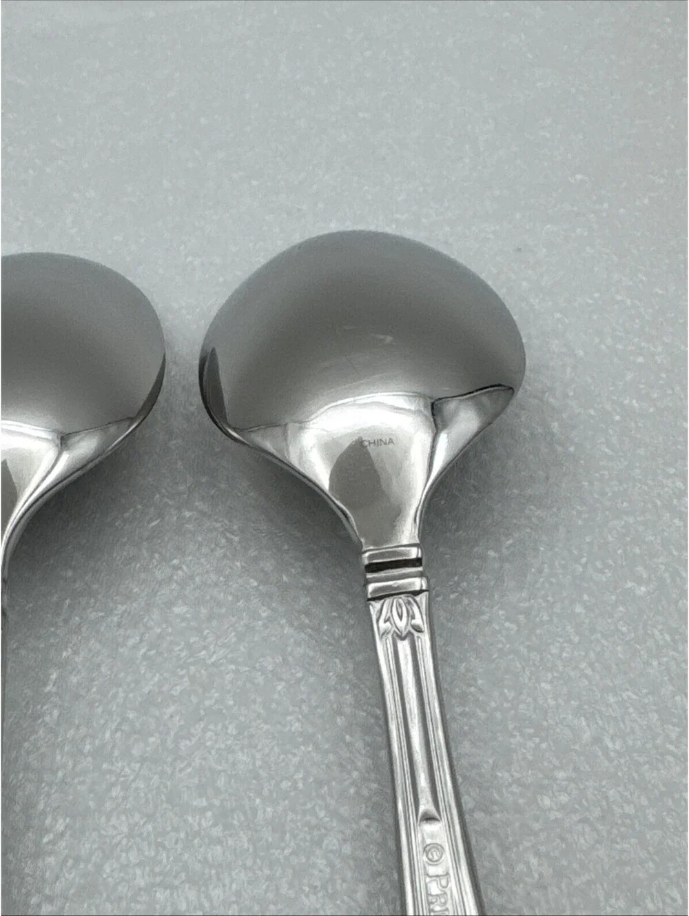 Set Of 5 Princess House BARRINGTON Oval Soup Spoons 18/10 Stainless Flatware 7